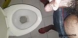 Horny guy pissing in the toilet snapshot 2