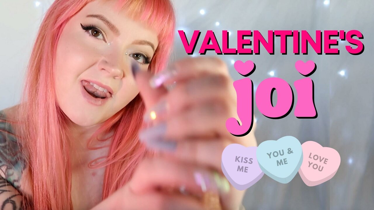 Chubby Teen Cheerleader Valentine’s Day JOI Jerk Off Instruction Blowjob & Tittyfuck, Pussy fuck