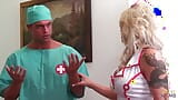 Big tits and big butt milf fucked with a doctor on the patient's bed snapshot 1