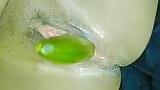 Cumshot with cucumber fucking snapshot 6