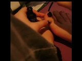 sister painting toenails snapshot 2