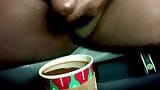 Black Cock Guy Jerking Off Loads Of Cum, Gay Cumming In Coffee (Public Masturbation) Moaning & Cumming, Dirty Talking snapshot 1