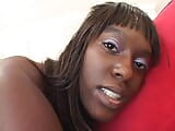 Young ebony with natural tits gets pounded doggy style and creamed snapshot 3