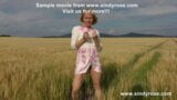 Sindy Rose – self anal fisting & prolapse on wheat field snapshot 3