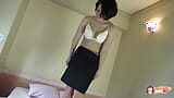 Beautiful short hair Japanese babe strips in a hotel and gets her pussy fucked hardcore snapshot 2