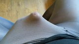 Wanking and cumming through grey tights pantyhose snapshot 3