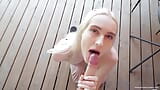 Blonde gets nailed on the balcony in front of neighbors snapshot 7