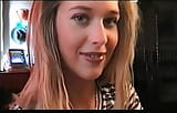 I meet Lucie, a twenty-year-old blonde at her first couple casting who shows herself for what a slut is snapshot 2