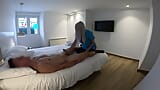 The girl from the room service at the rented apartment catches me giving me a handjob and helps me finish by giving me a blowjob snapshot 13