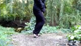 Big ass Russian milf pissing outdoors snapshot 1