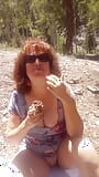 Attention Nature Lovers!  Masturbating with a Pine Cone, Tit Fucking a Tree Branch During a Hiking Break in the Mountains!! snapshot 14