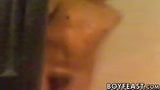 Horny young bloke plays with his cock and cums in bathroom snapshot 4