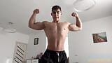 Nineteen-Year-Old Muscle Boy Flex Show snapshot 9