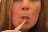 amateur cum brushing and swallowing snapshot 9