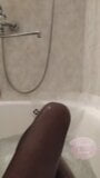 Masturbating with a shower in the bathroom in pantyhose, I'm so wet... Mmm... snapshot 13