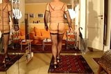 Crossdresser with stockings and high heels snapshot 3