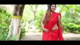 Puja in Red Color Saree snapshot 3