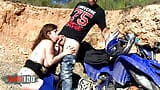 Kimy Blue and her huge natural boobs fucked in the ass on a quad snapshot 11