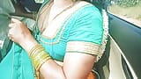 Telugu dirty talks. Car sex. Sexy saree aunty romantic sex with STRANGER snapshot 14