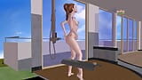 Un video animado en 3D de una escena de ducha desnuda de chicas adolescentes lindas. snapshot 11