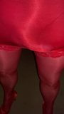 Kirsty walking in red nylon hope you like. snapshot 8