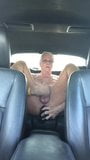 Grandpa puts a big black dildo up his ass in the car snapshot 5