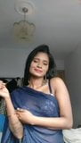 Indian girl in a saree does naked porn and shows boobs snapshot 5