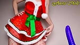 สาวผิวขาวตูดใหญ่ในชุดขี่ดิลโด้ขย่มใหญ่อย่างช้าๆ ผู้ช่วยของ Big Ass Santa มาแสดงความยินดีกับคุณ snapshot 5