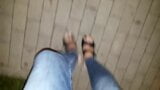 sexy walk in the park in high heel wedges snapshot 2