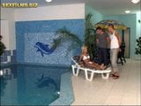 Teenage gangbang party at  the swimmingpool. snapshot 9