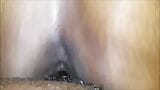 Amateur Big black butt milf bounces on a hard cock then bends over and gets fucked deep then takes a creampie snapshot 7