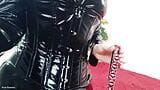 Leash for my sex toy (you). Femdom POV. Female domination point o view video. Domme Arya Grander. snapshot 4