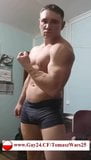 Muscular guy from Poland jumps on the Dildo snapshot 5