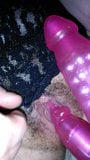 Bisty wife tickling her pink pussy with her vibrator snapshot 3