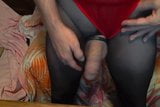 Red Shinny Teddy & Pantyhose snapshot 9