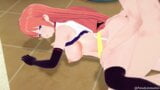 Luffy mengongkek ibu Kagura Kouka dari Gintama - parti Koikatsu snapshot 17