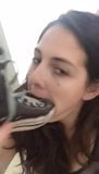 Degraded whore licking her shoe snapshot 2