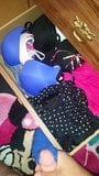 Thong biru Allison dan bra biru dan bra hitam snapshot 1