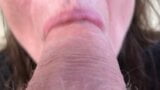 A Beautiful Teacher Shows the Students What a Blowjob is and Gets Cum in Her Mouth. Close-UP. snapshot 7