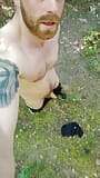 Muscular guy is walking and masturbate outdoor snapshot 12