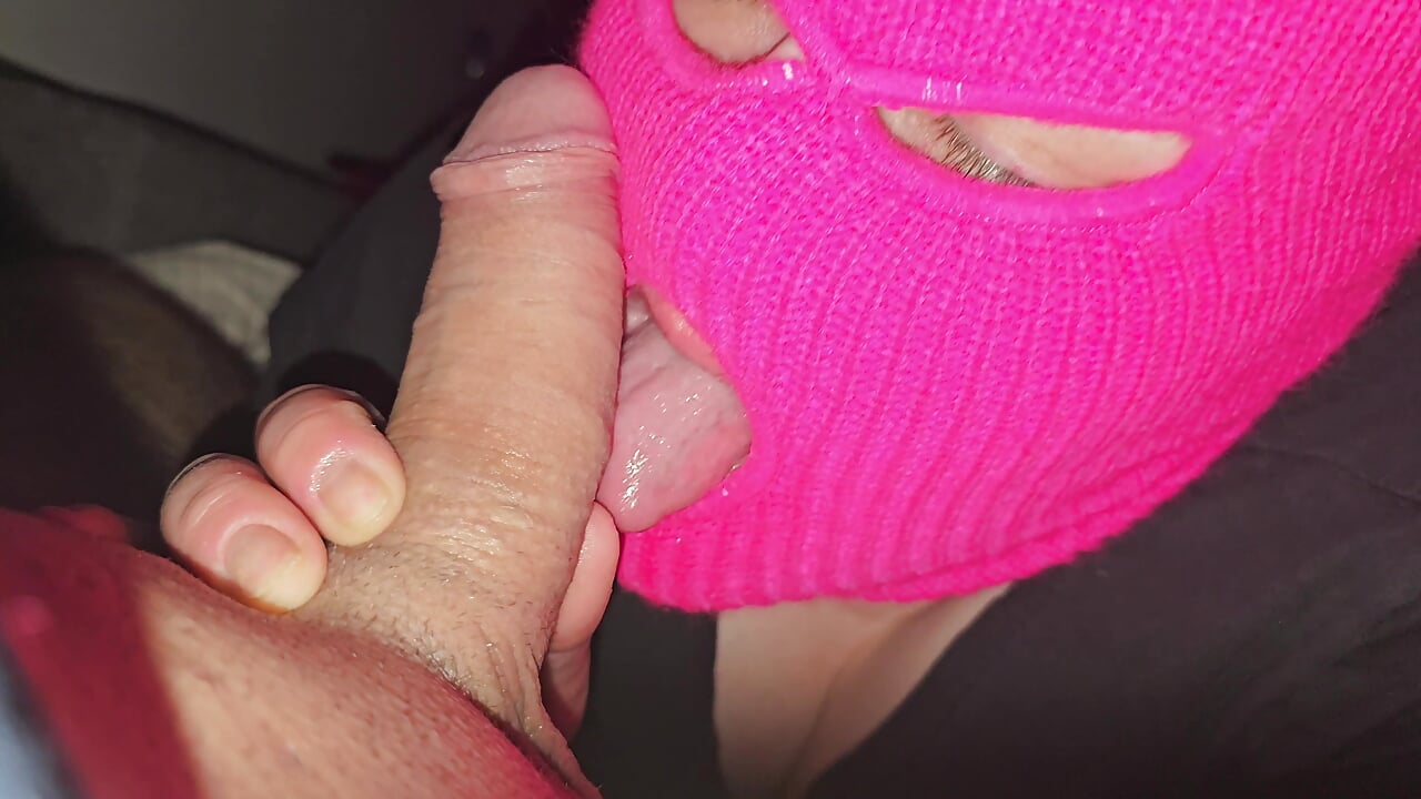 Close up of pulsating cum in a young woman's mouth (horny lady)