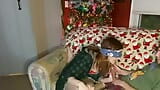 Babyybut gets a tricked into a surprise Christmas present from her step bro blindfolded. snapshot 6