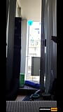 johnholmesjunior caught in sunny daytime jerk off while door open and neighbours watch him shoot a huge cum load snapshot 13