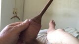 Foreskin stretched by big wooden spoon for over 11 minutes snapshot 14