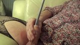 Crossdresser sissy sunet cu lenjerie cu vibrator uretral snapshot 17