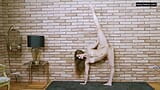 Beautiful sporty ballerina babe stretching legs snapshot 16