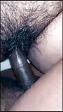 Hairy wet pussy enjoying a black dick snapshot 12