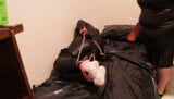 Mistress M and her hogtied slave snapshot 4