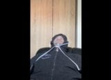 BHDL - MULTIPLE LATEXGLOVE BREATHPLAY TRAINING - Breathplay Training with Latexglove Ziptied over my Head snapshot 3