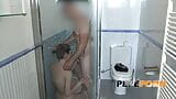 Amateur dude gets a sexy surprise in the shower. Sex with Anita Teen! snapshot 12